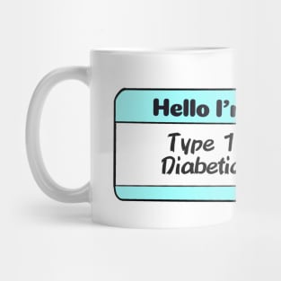 Diabetes Nametag - Teal Mug